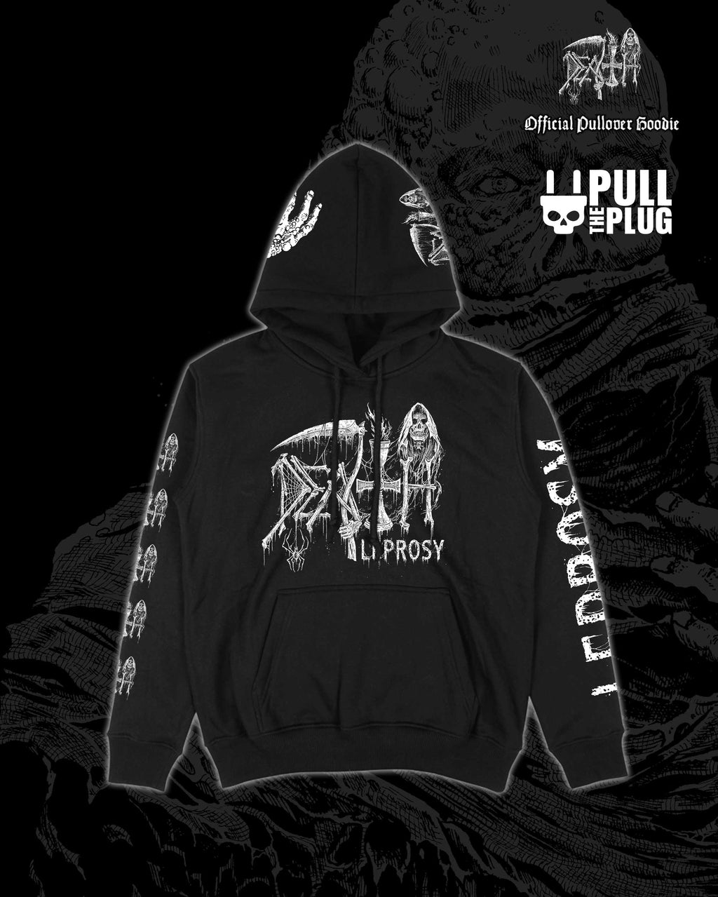 Death - Leprosy x Riddickart 38th Anniversary - Deluxe Pullover Hoodie (Limited Edition)