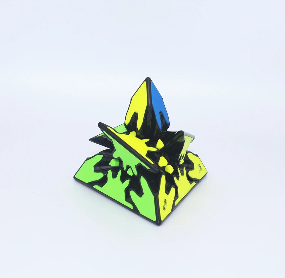 4 Pcs/set QiYi Magic cube Gear 3x3x3 Pyramid Gear cube Qiyi 3x3 Puzzle cubo magico Qiyi Gear cube Game cube Educational Toys