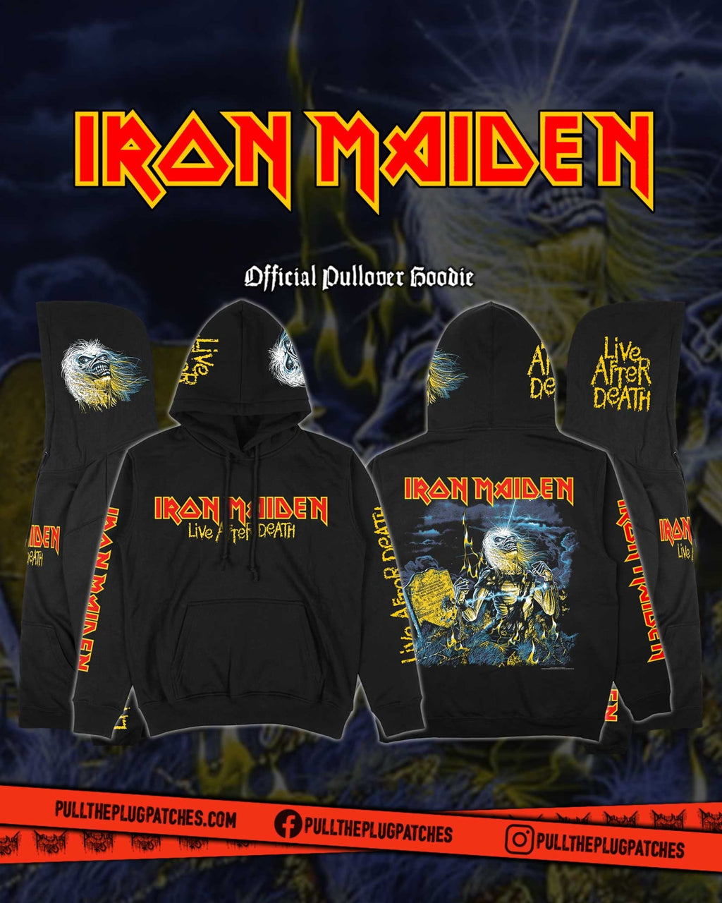 Iron Maiden - Live After Death - Deluxe Pullover Hoodie