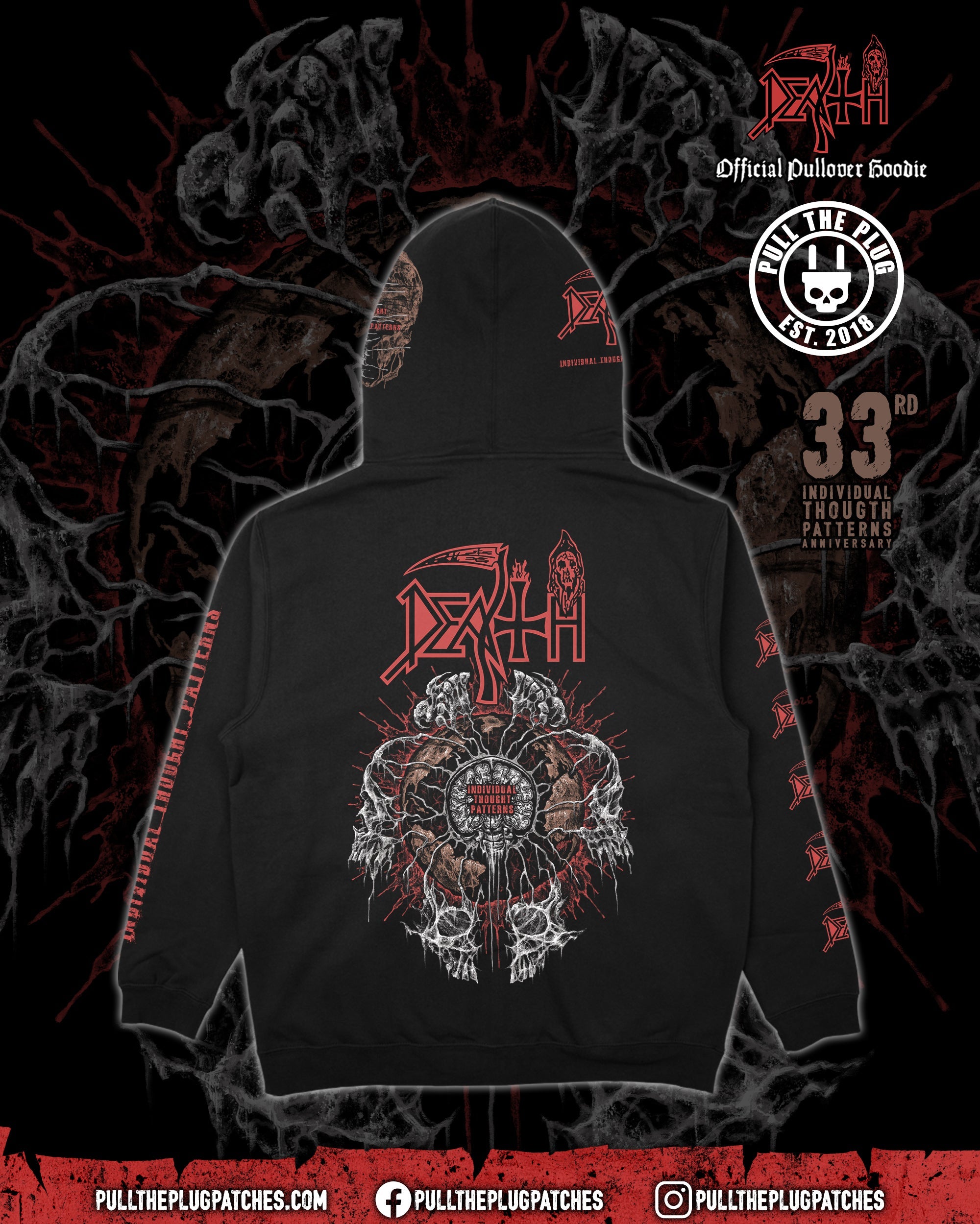 Death - Individual Thought Patterns x Exclusive Noah Cutter Meihoff Art - Deluxe Pullover Hoodie
