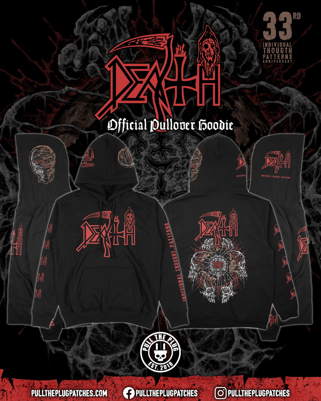 Death - Individual Thought Patterns x Exclusive Noah Cutter Meihoff Art - Deluxe Pullover Hoodie