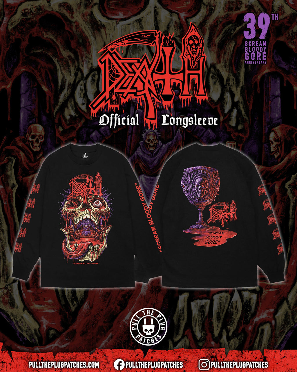 Death - Scream Bloody Gore x Exclusive Noah Cutter Meihoff Art - Longsleeve Shirt
