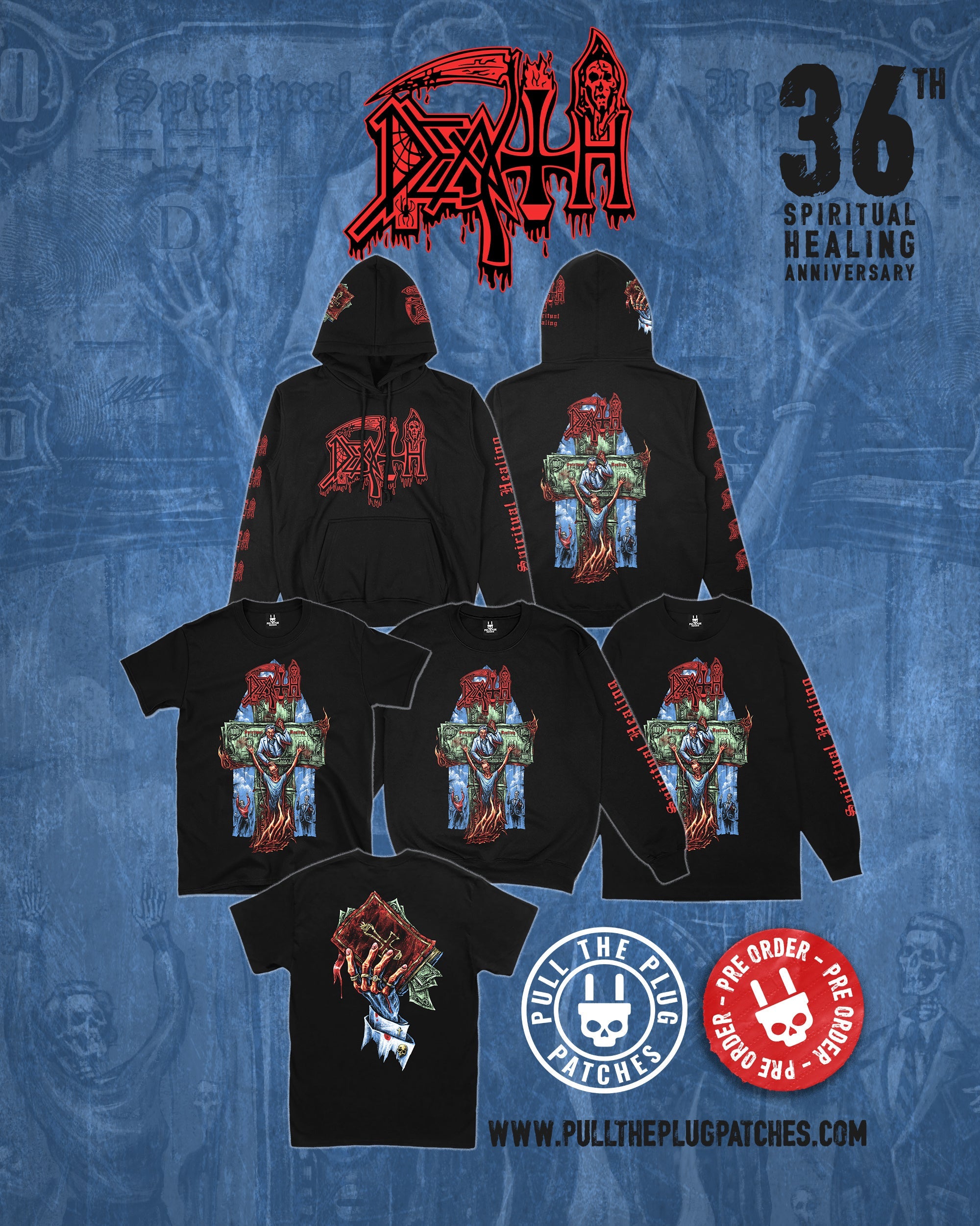 Death - Spiritual Healing x Exclusive Noah Cutter Meihoff Art - Deluxe Pullover Hoodie