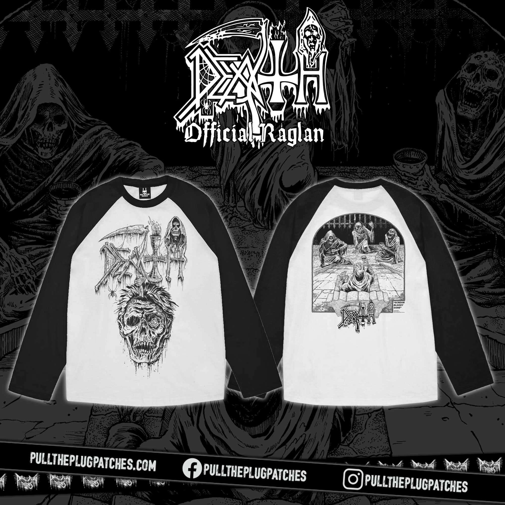 Death - Scream Bloody Gore x Riddickart 38th Anniversary - Raglan Shirt (Limited Edition)