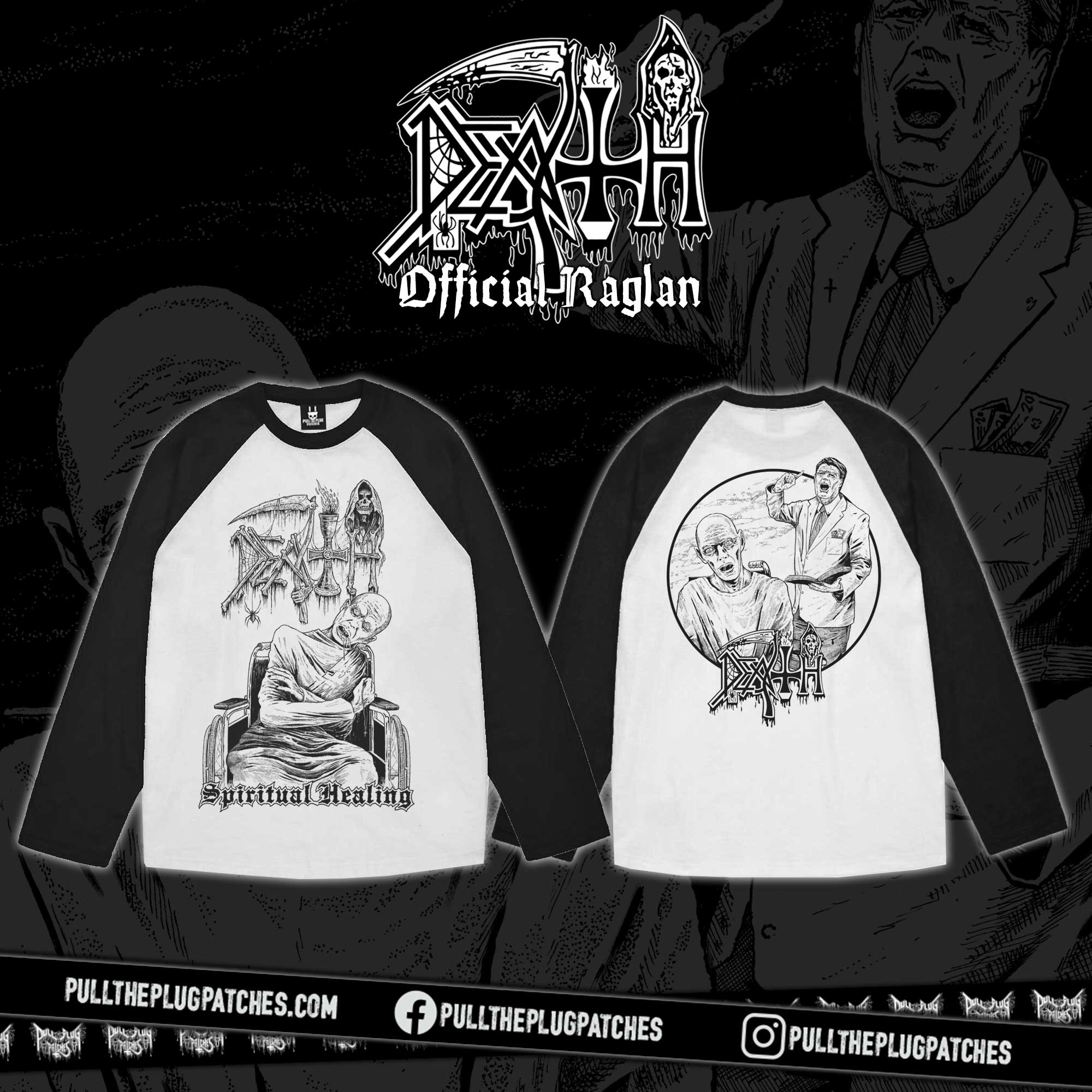 Death - Spiritual Healing x Riddickart 35th Anniversary - Raglan Shirt (Limited Edition)