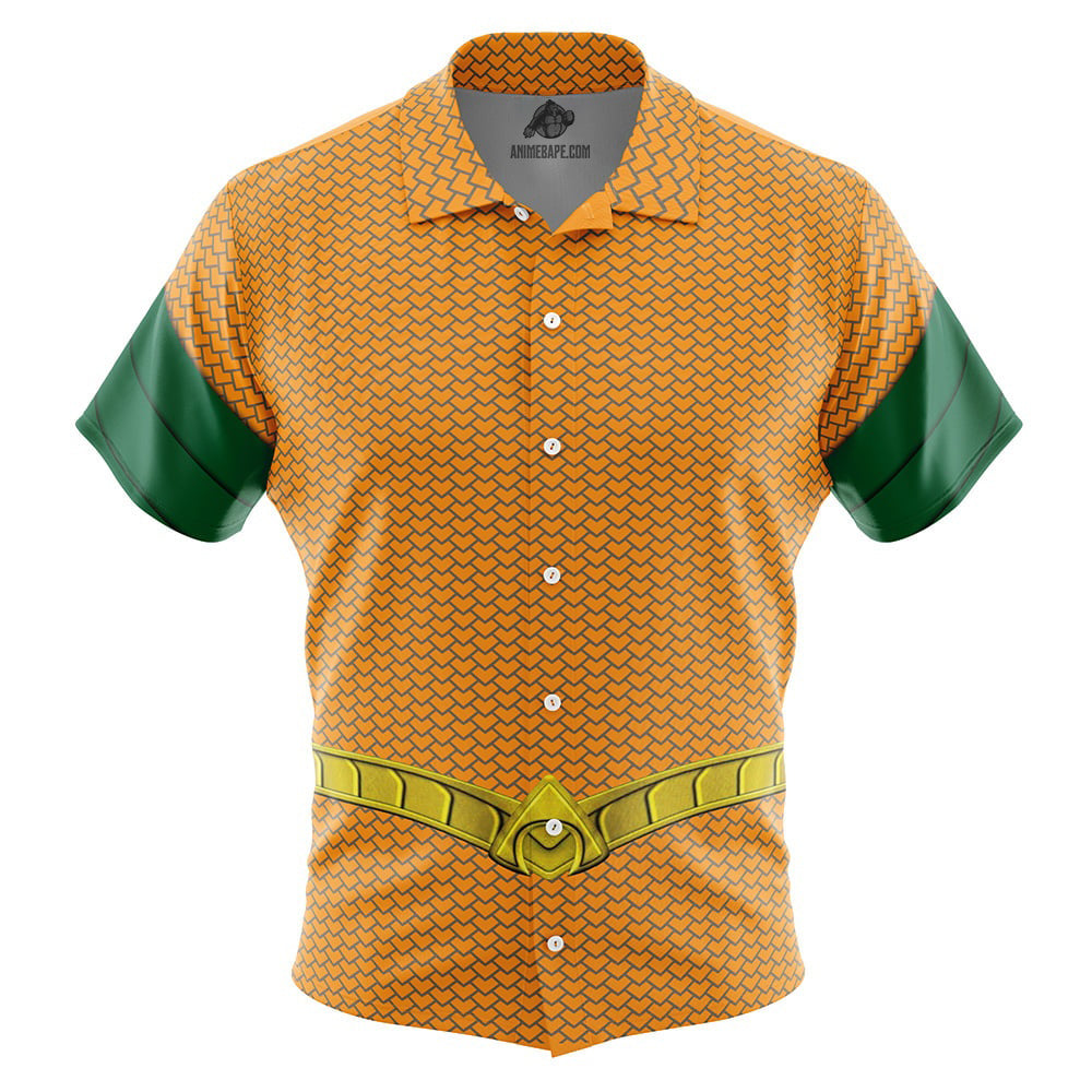 Aquaman DC Comics Button Up Hawaiian Shirt
