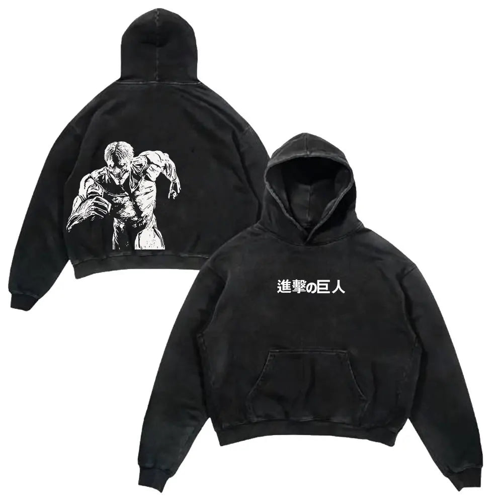 Attack on Titan Reiner Armored Vintage Anime Hoodie