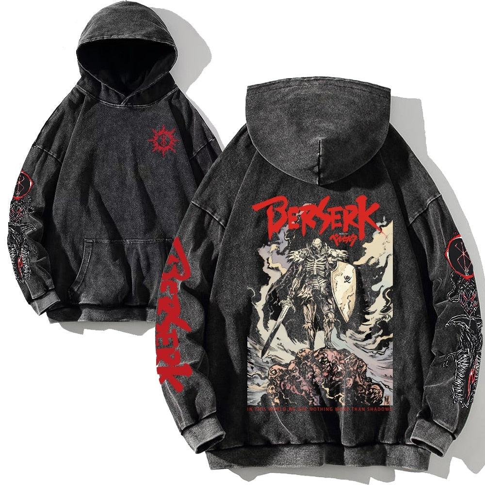 Berserk Anime Vintage Graphic Pullover Hoodie