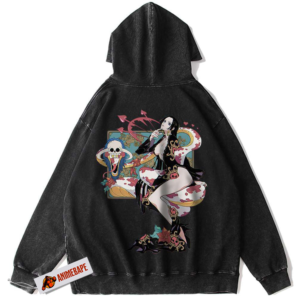 Boa Hancock Vintage Anime Hoodie, One Piece Character Sweatshirt