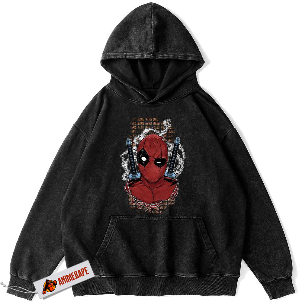 Deadpool Vintage Hoodie, Marvel Comics Apparel - Mens Hoodie