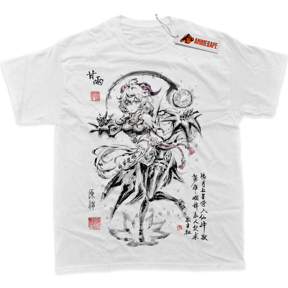 Genshin Impact Ganyu Graphic T-Shirt, Gaming Apparel for Fans