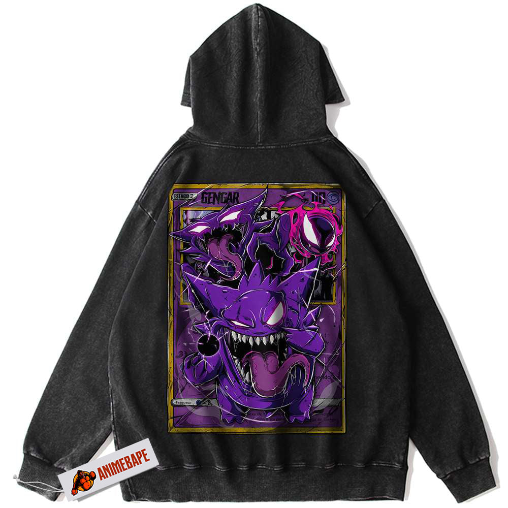 Gengar Vintage Pokemon Anime Hoodie for Men and Women