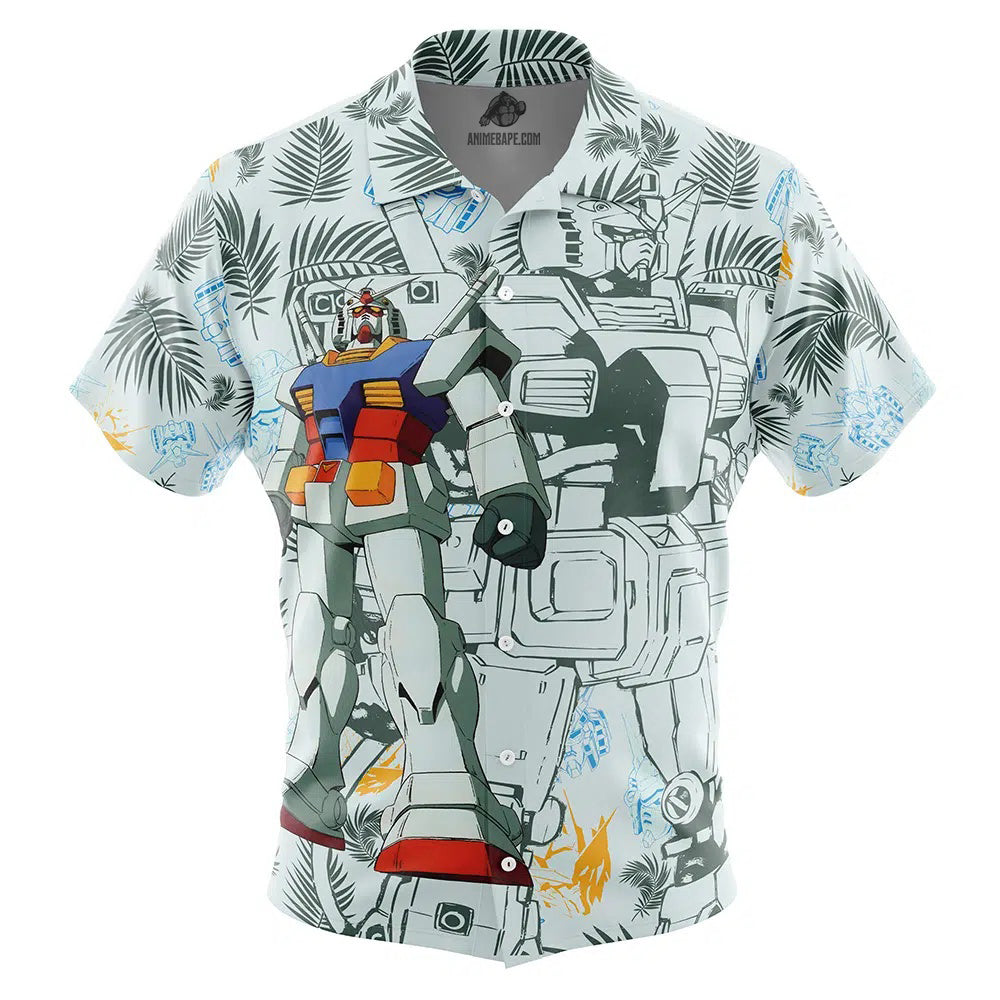 Gundam Mobile Suit Button Up Hawaiian Shirt