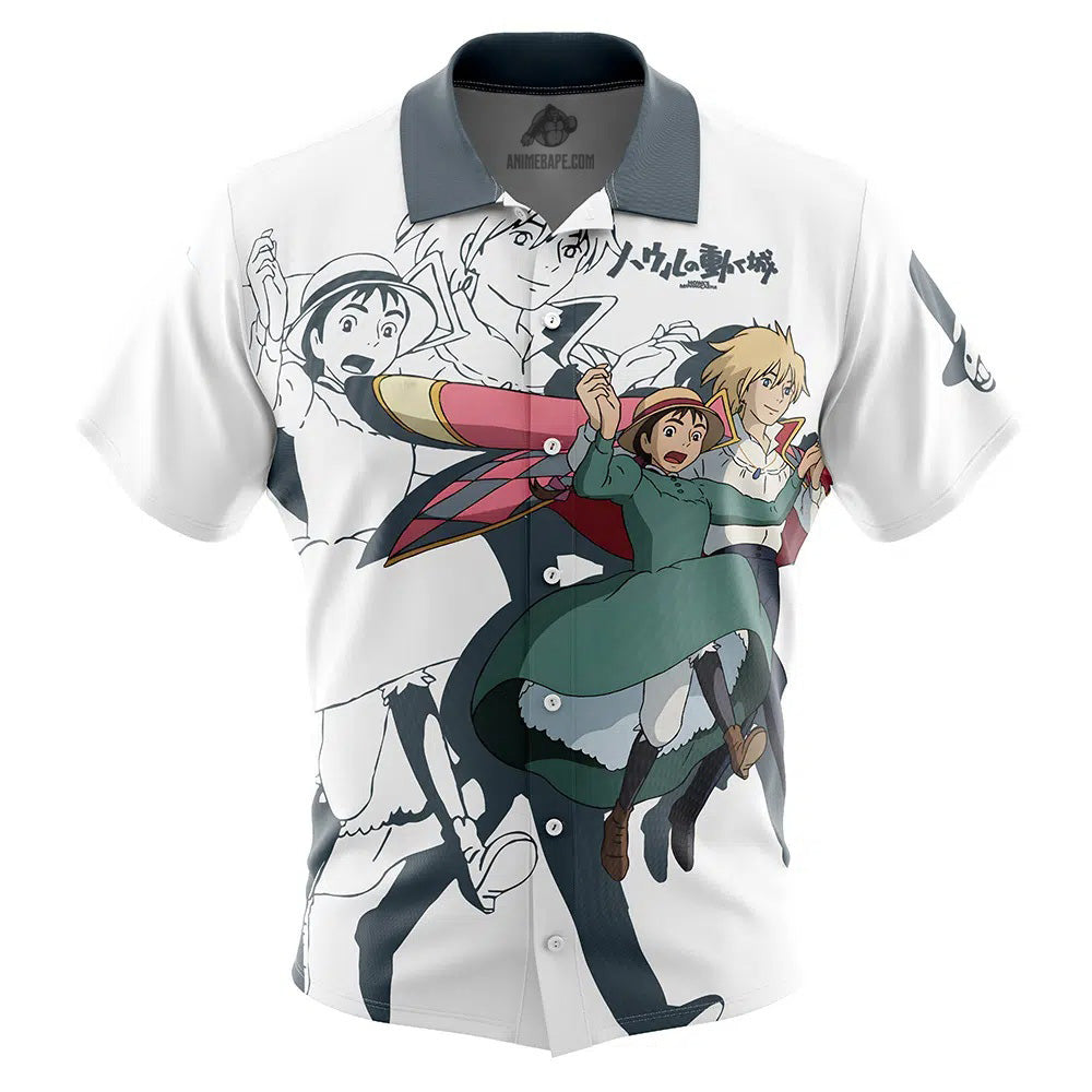 Howl's Moving Castle Button Up Hawaiian Shirt