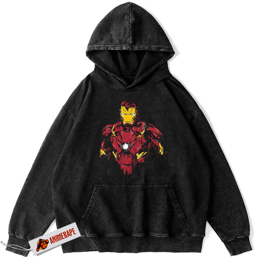 Marvel Iron Man Vintage Hoodie for Men and Women Iron