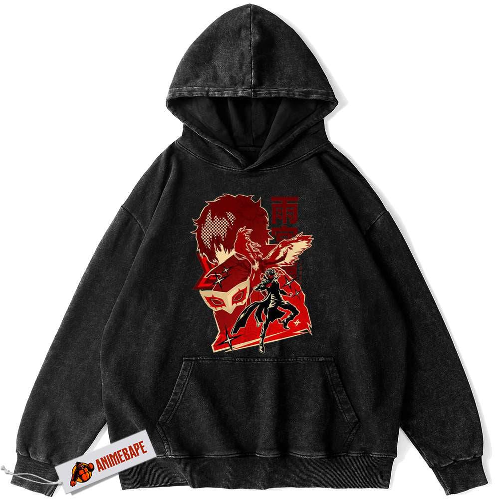 Joker Persona Vintage Game Hoodie for Fans and Gamers