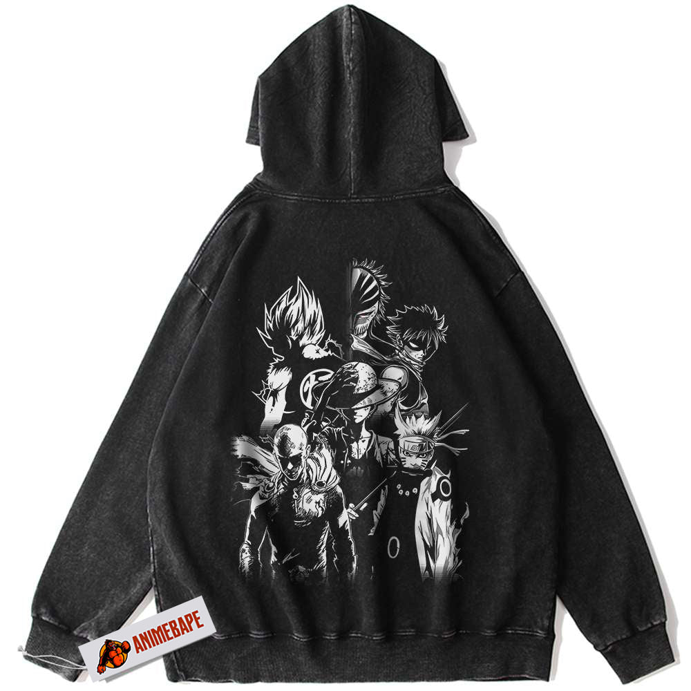 Anime Hoodies - Luffy, Goku, Naruto, Saitama, Natsu, Ichigo Styles