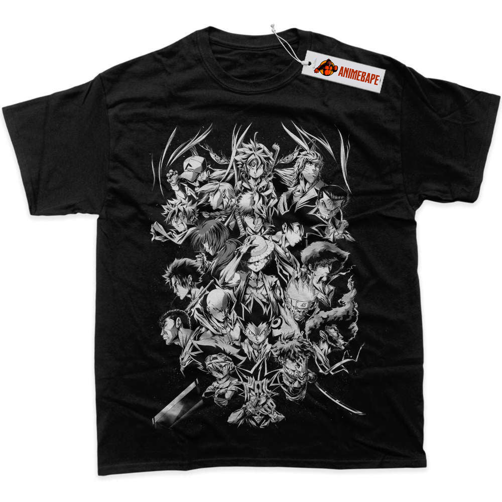 Anime Character Shirts - Luffy, Goku, Naruto, Saitama, Natsu, Ichigo