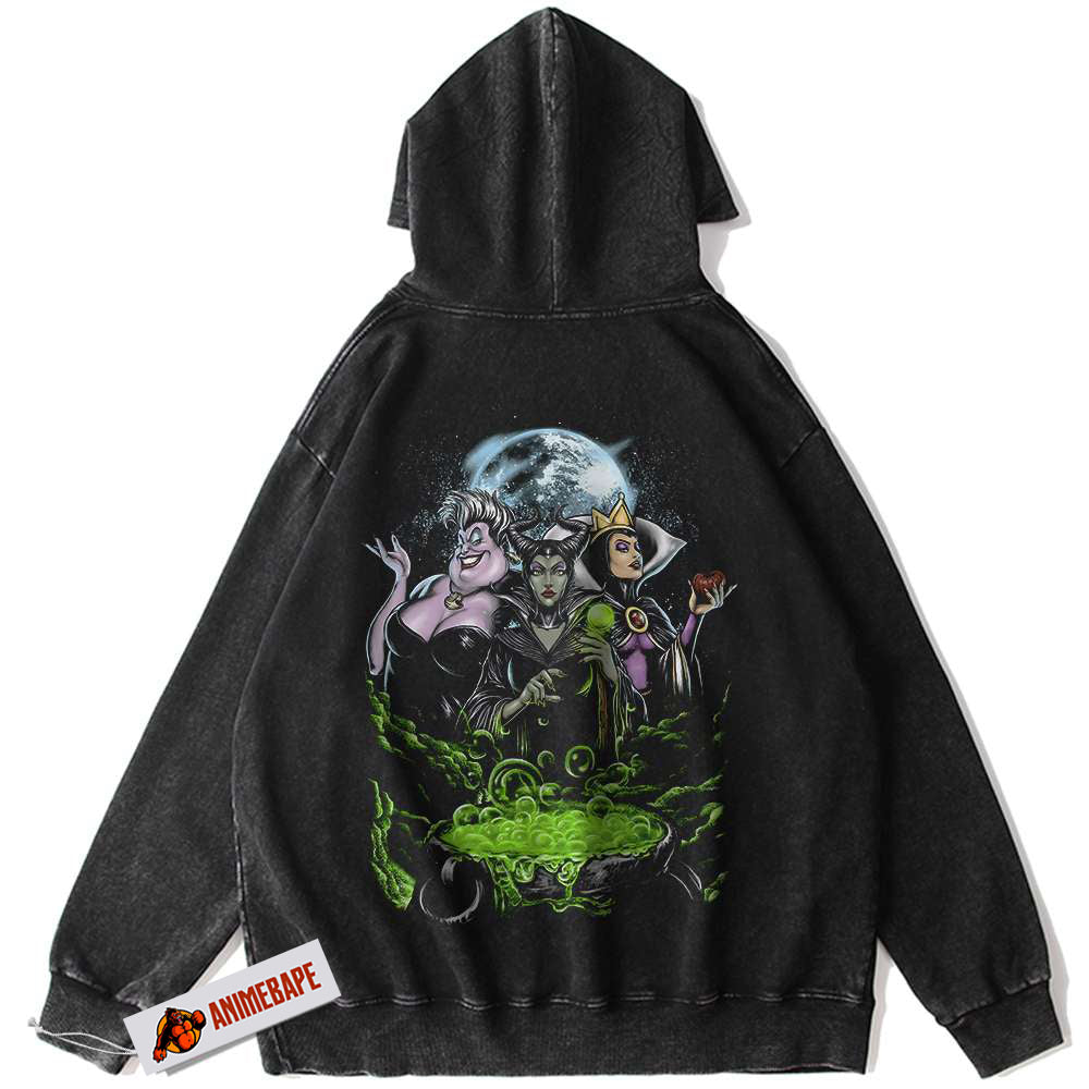 Villains Animated Hoodie, Maleficent, Evil Regina, Ursula Vintage