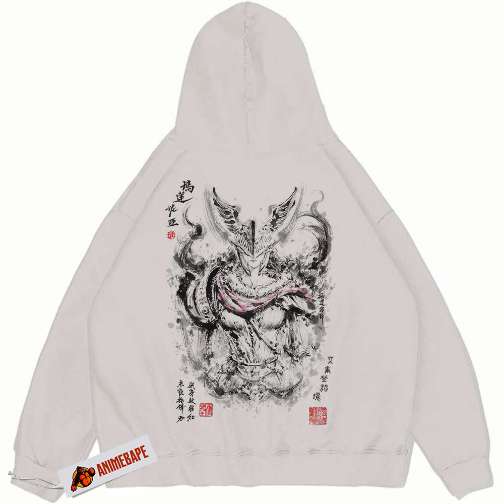 Elden Ring Malenia Vintage Hoodie for Gamers, Comfortable Game Hoodie