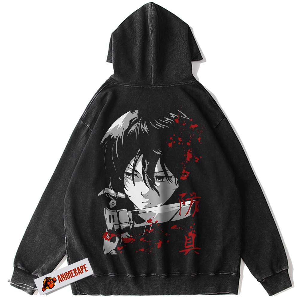 Mikasa Ackerman Attack on Titan Hoodie, Vintage Anime Hoodie