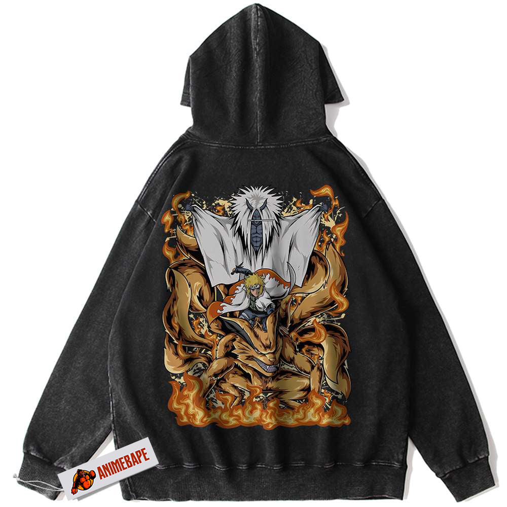 Naruto Minato Namikaze Vintage Hoodie for Anime Fans