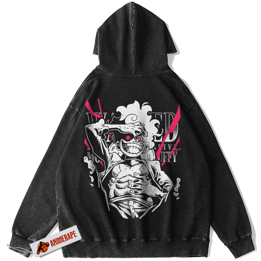 Monkey D Luffy Gear 5 Vintage Anime Hoodie, One Piece Hoodie