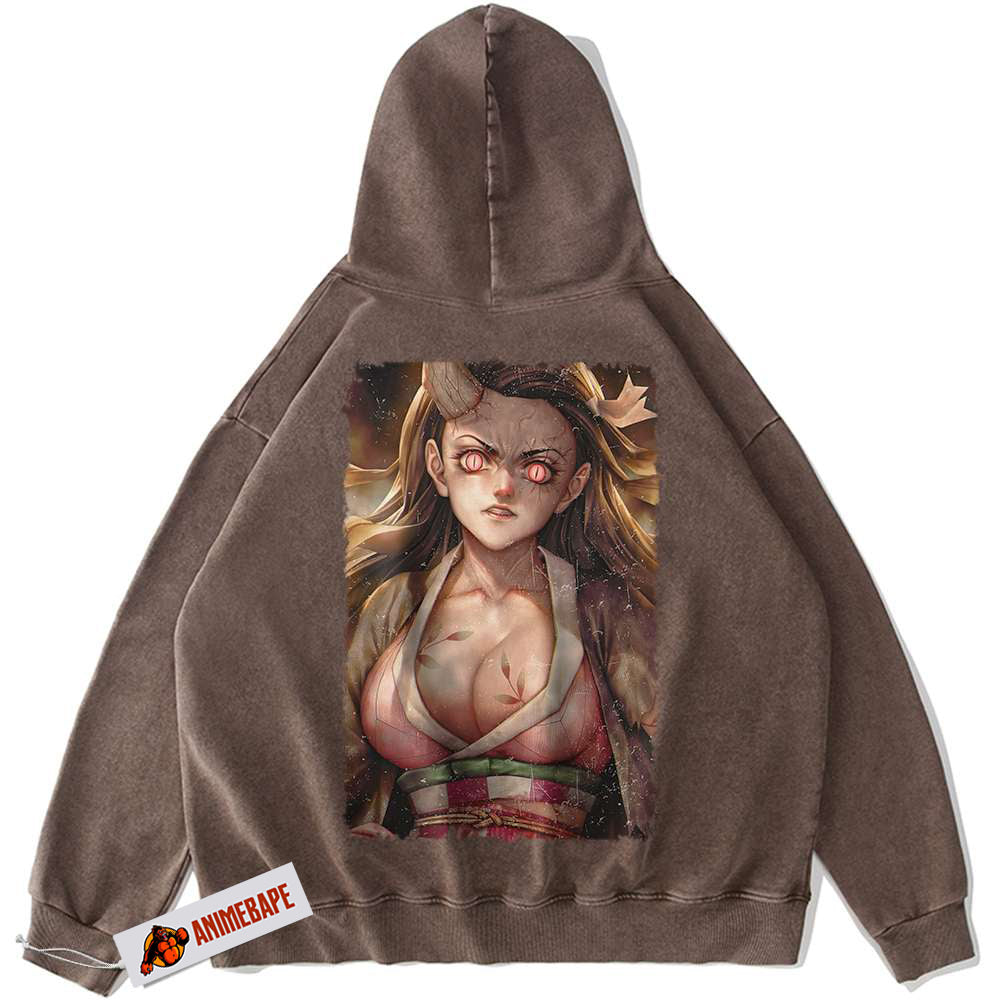 Demon Slayer Nezuko Kamado Vintage Hoodie for Anime Fans