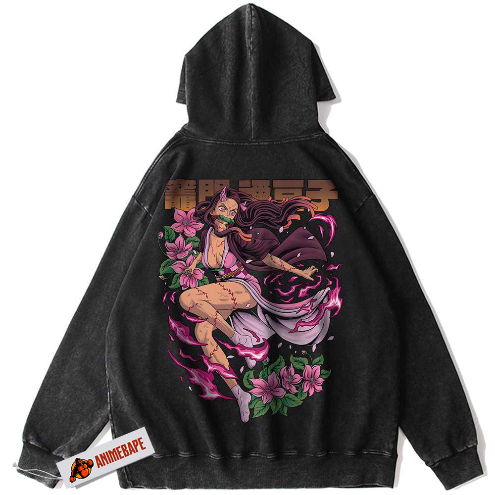 Demon Slayer Nezuko Kamado Vintage Hoodie for Anime Fans