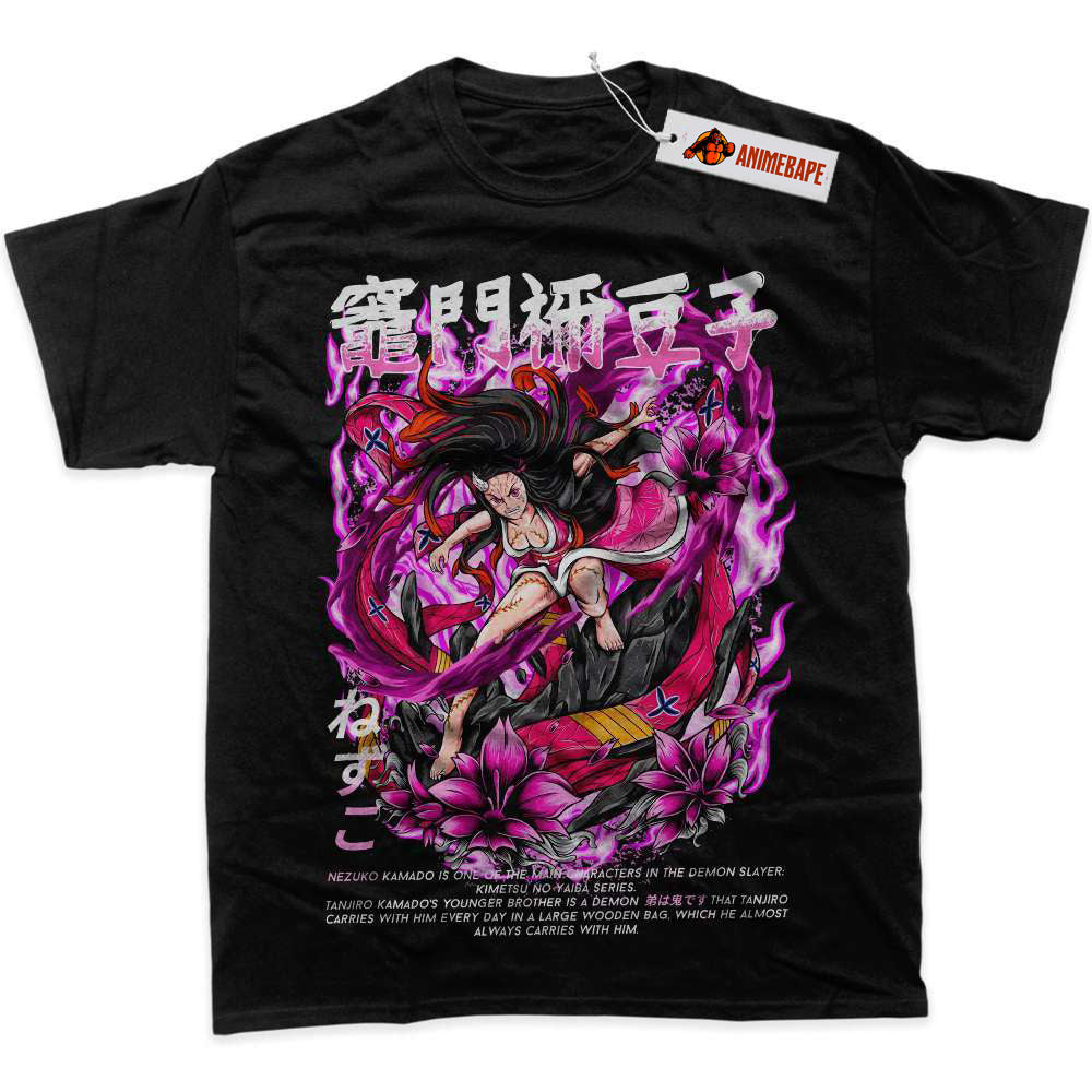 Demon Slayer Nezuko Kamado Graphic T-Shirt, Anime Shirt for Fans