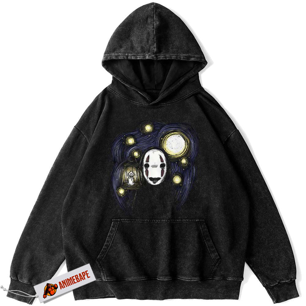 Spirited Away No Face Hoodie, Studio Ghibli Vintage Anime Hoodie