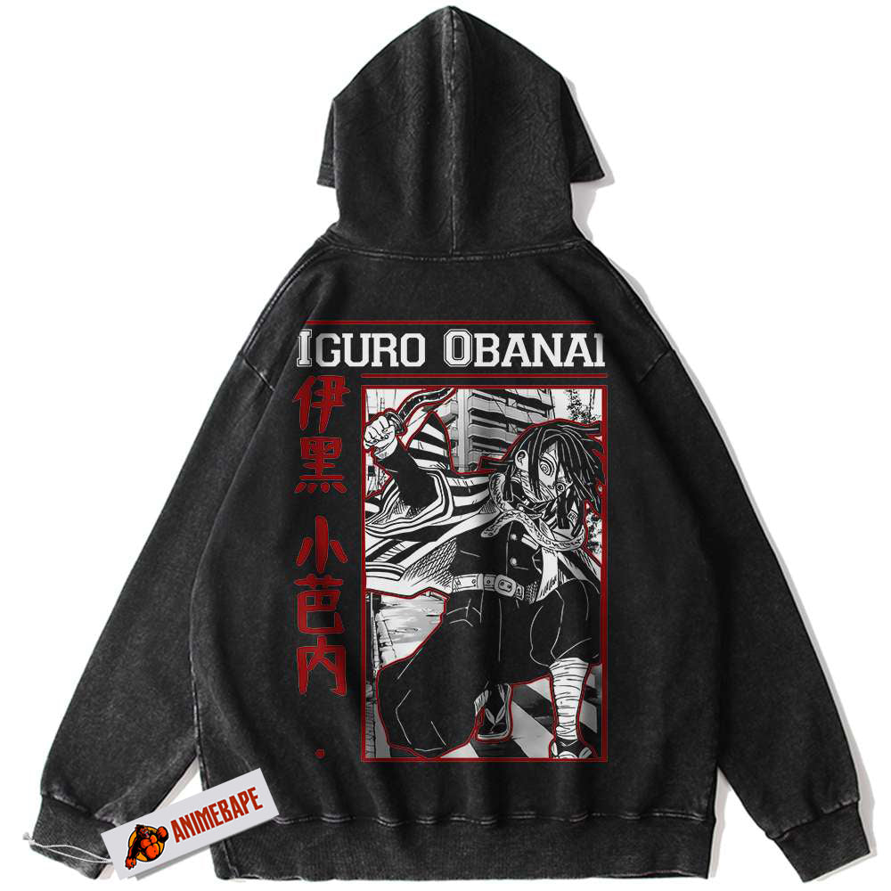 Obanai Iguro Hoodie, Anime Vintage Hoodie for Demon Slayer Fans