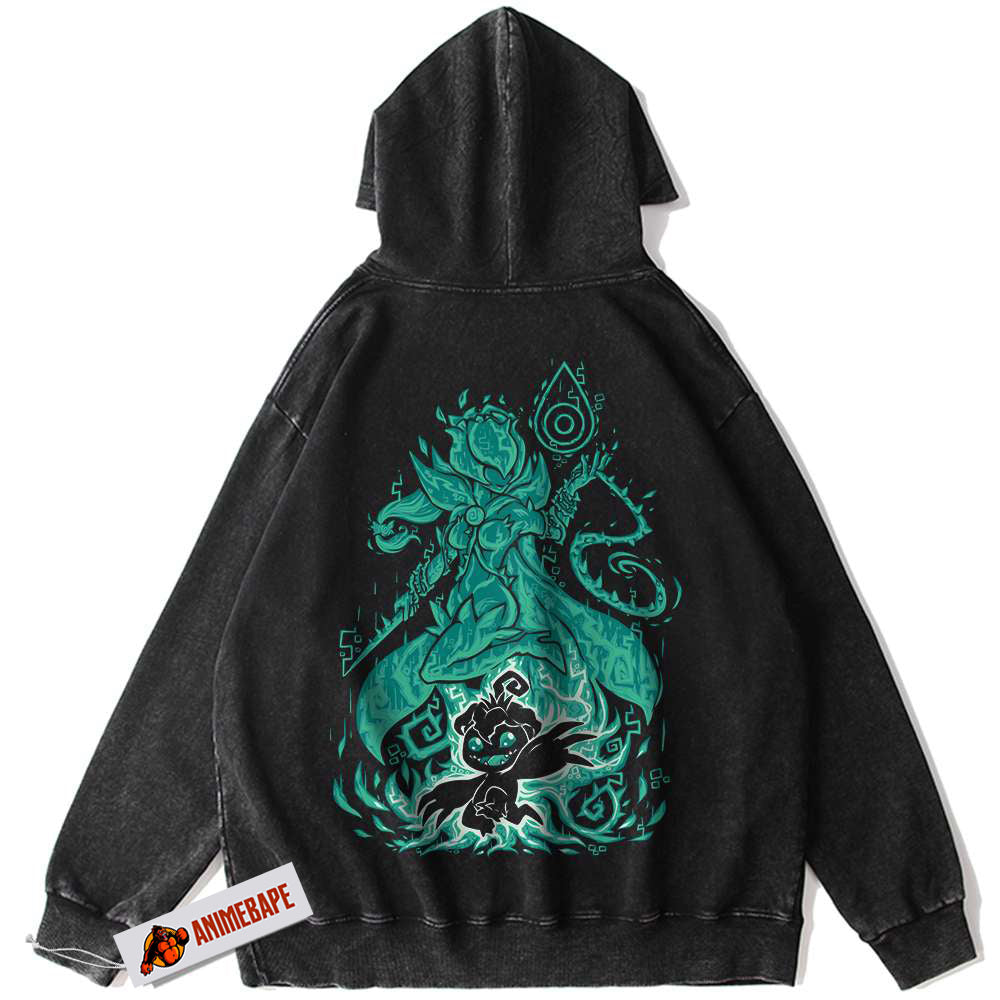 Digimon Adventure Vintage Palmon Hoodie, Anime Style Hoodie