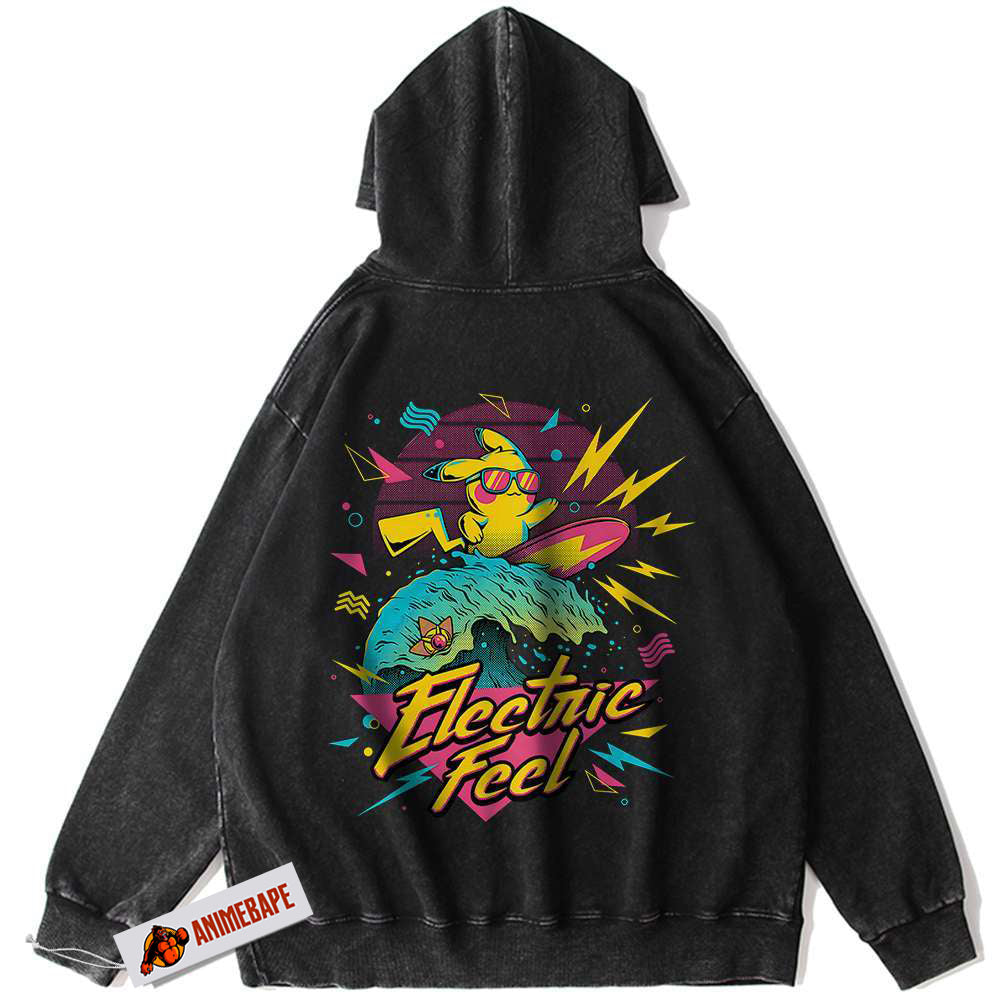 Vintage Pikachu Anime Hoodie for Men, Women, Kids Pikachu