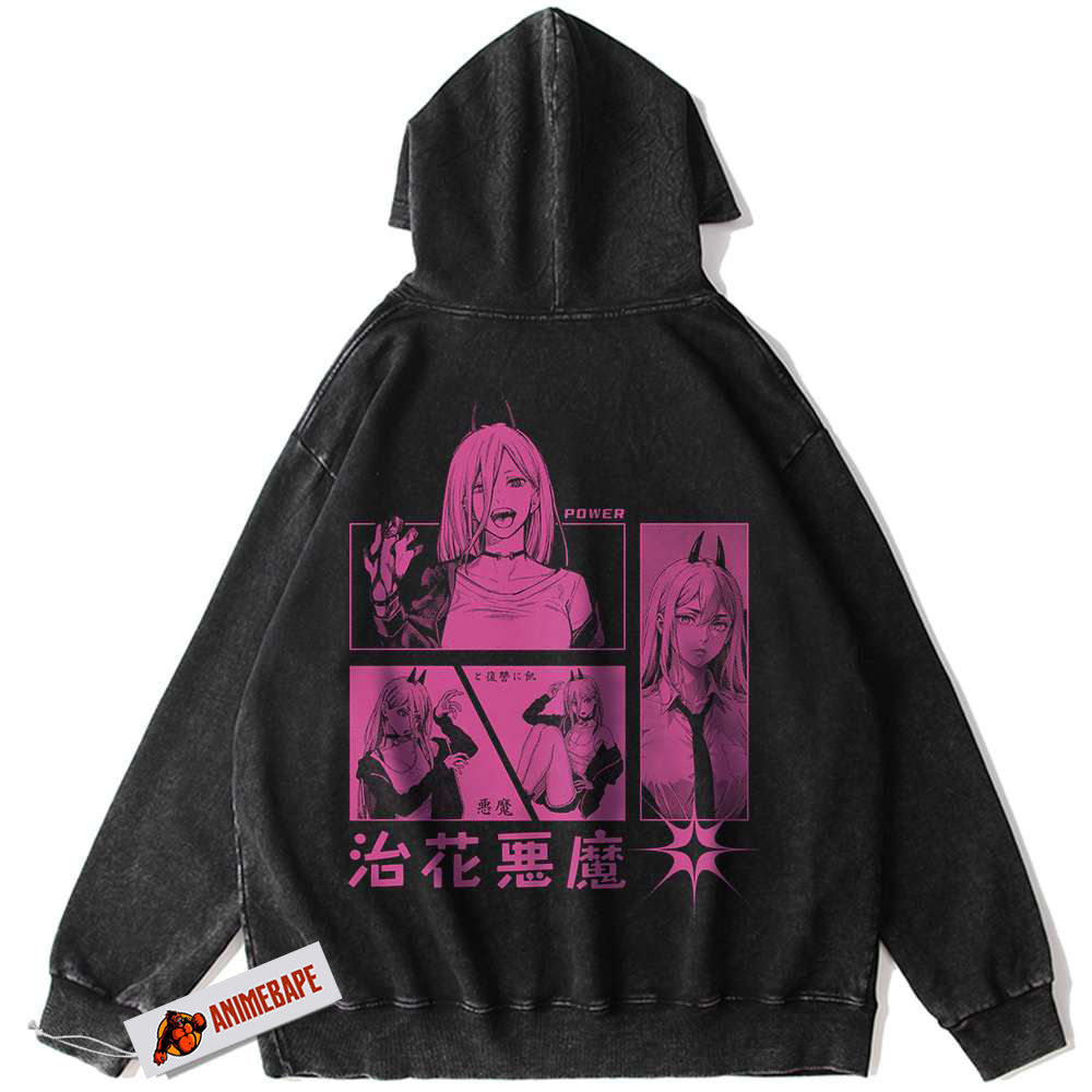 Chainsaw Man Vintage Power Hoodie for Anime Fans Power