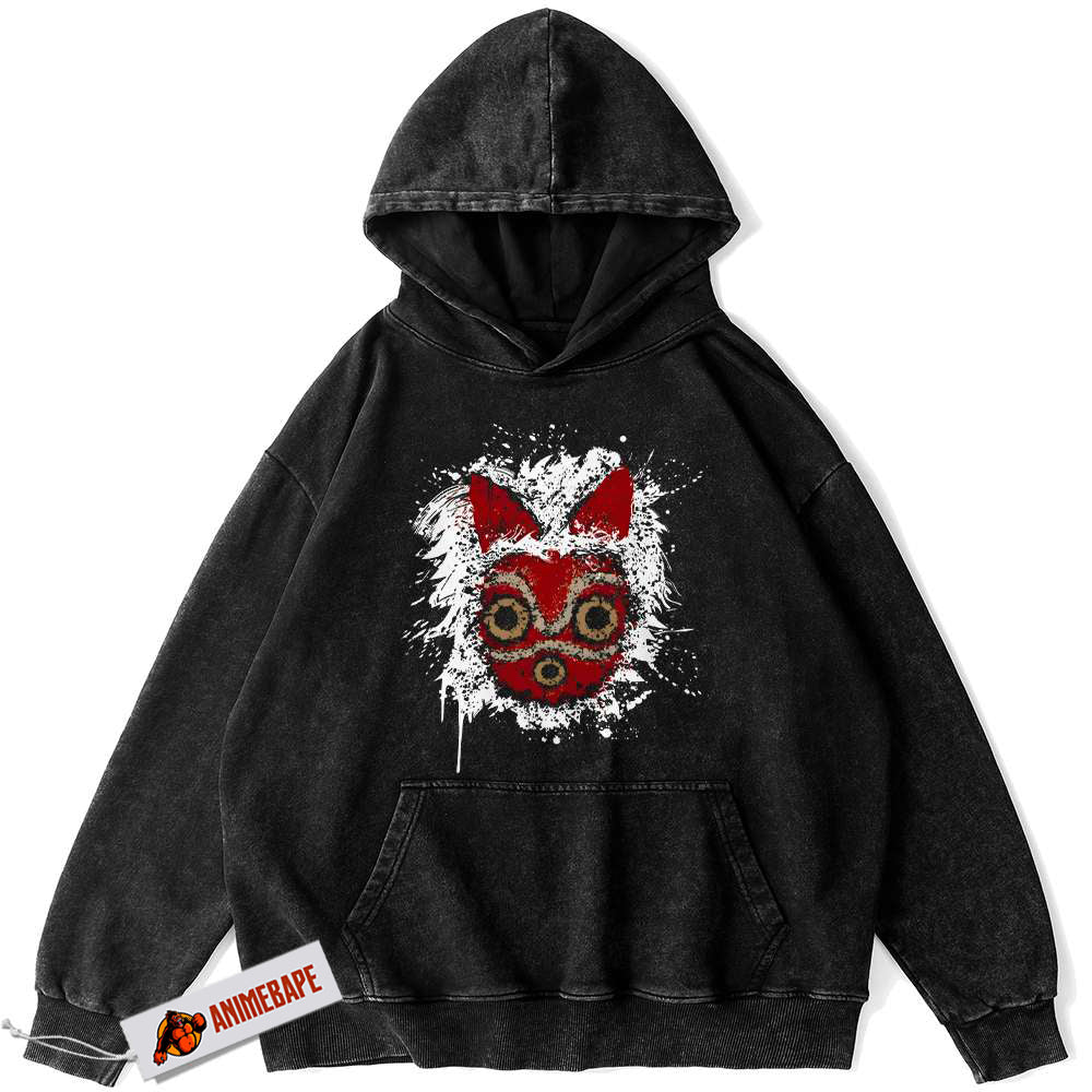 Studio Ghibli Princess Mononoke Vintage Anime Hoodie