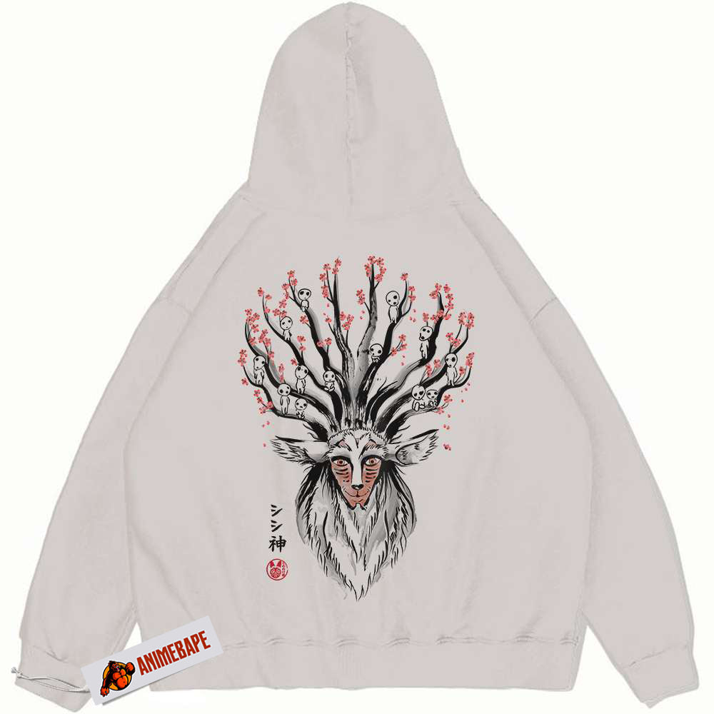 Princess Mononoke Vintage Hoodie, Studio Ghibli Anime Apparel