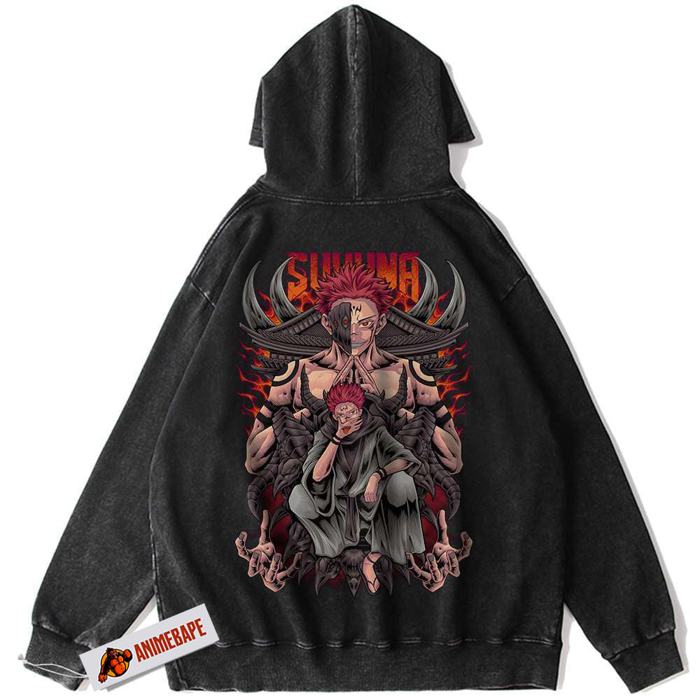 Ryomen Sukuna Jujutsu Kaisen Anime Vintage Hoodie for Fans