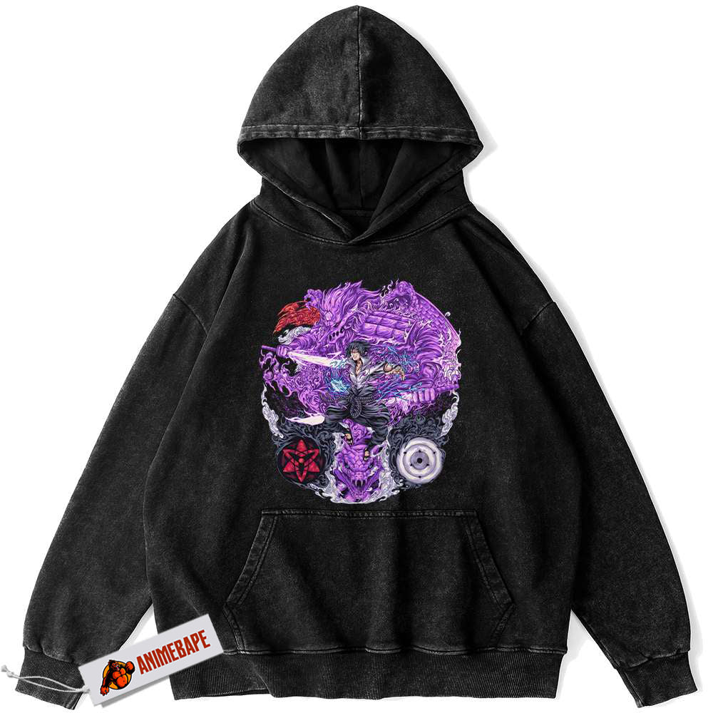 Sasuke Uchiha Naruto Anime Vintage Hoodie for Fans and Collectors