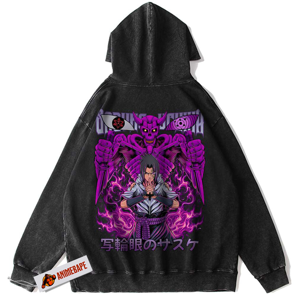 Sasuke Uchiha Anime Hoodie, Naruto Vintage Hoodie for Fans