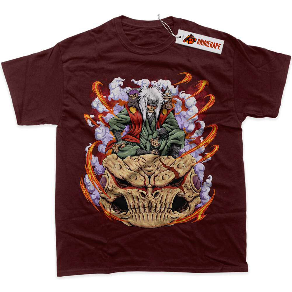 Jiraiya Skull Naruto Anime Graphic T-Shirt for Fans and Collectors