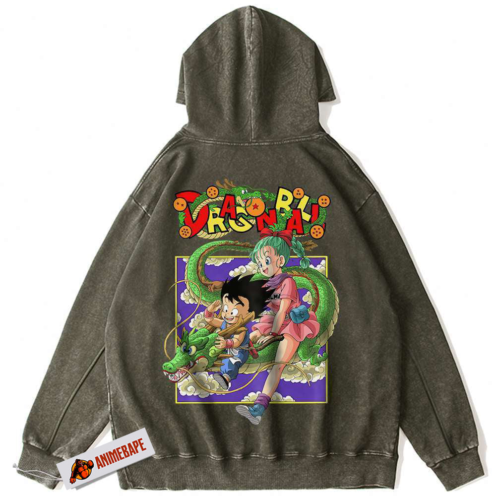 Dragon Ball Z Son Goku Bulma Vintage Anime Hoodie for Fans