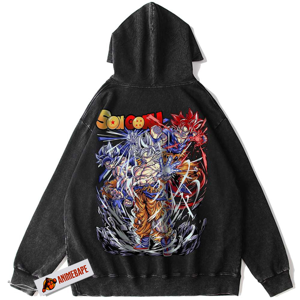 Dragon Ball Z Son Goku Hoodie, Vintage Anime DBZ Hoodie