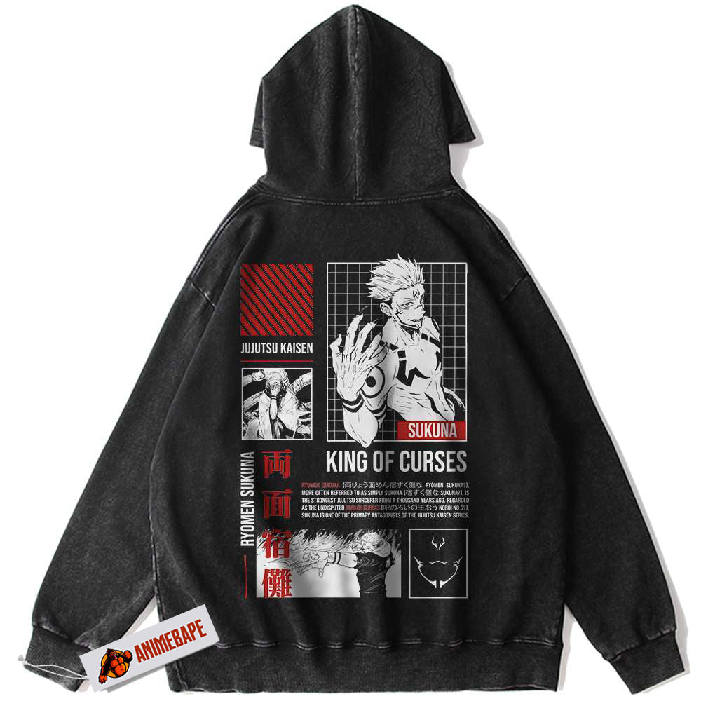 Sukuna Jujutsu Kaisen Vintage Anime Hoodie for Fans