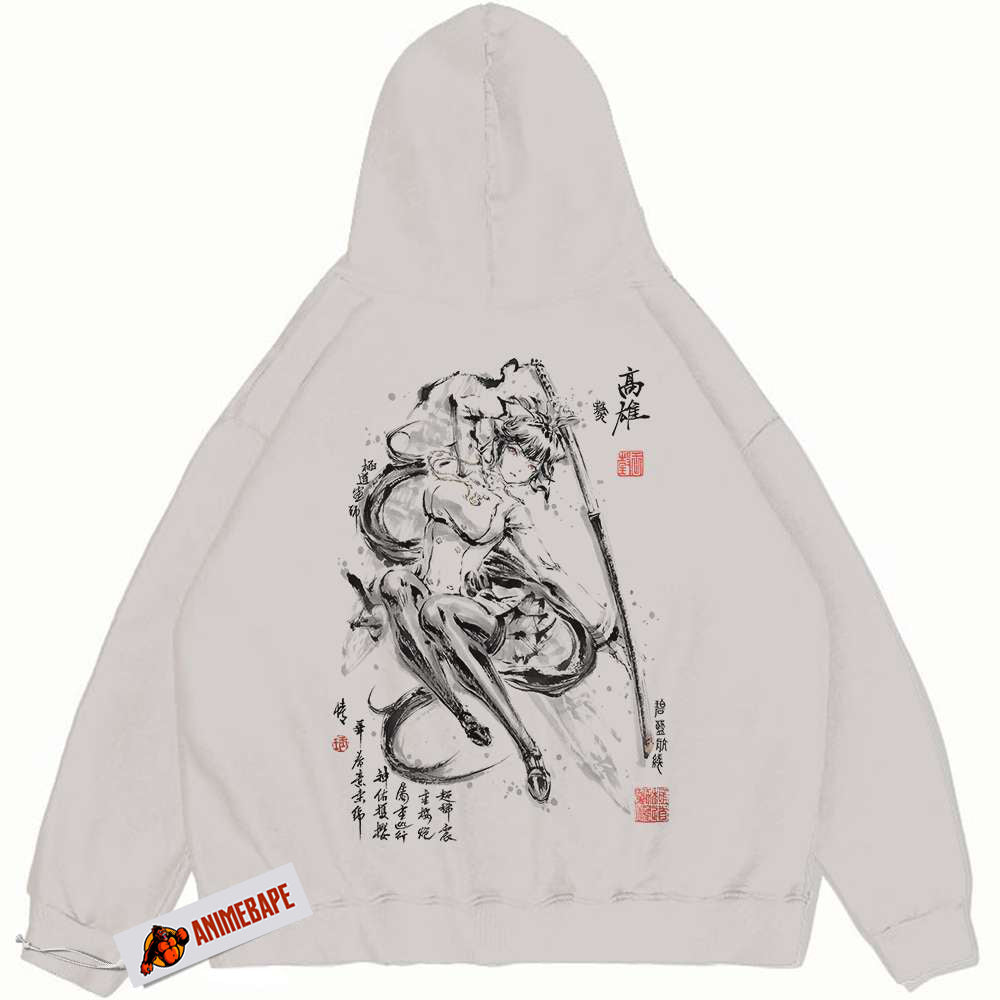 Azur Lane Vintage Hoodie, Takao Game Hoodie for Gamers