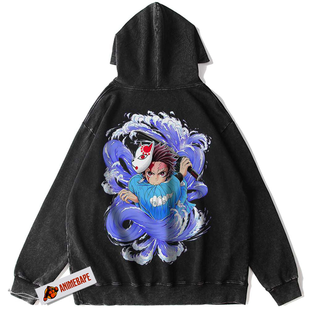 Demon Slayer Tanjiro Kamado Vintage Anime Hoodie for Fans