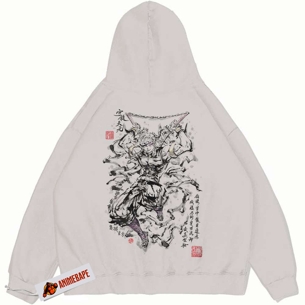 Demon Slayer Tengen Uzui Vintage Hoodie for Anime Fans