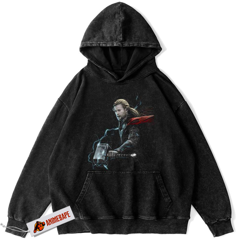 Vintage Thor Hoodie for Men, Marvel Comics Apparel, Unisex Hoodie