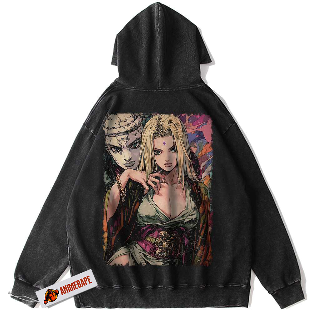 Tsunade Senju Anime Hoodie, Naruto Vintage Hoodie for Fans